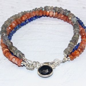 Sunstone, Lapis Lazuli and Labradorite bracelet